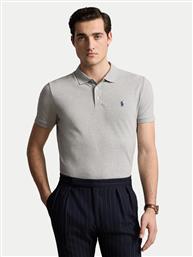 POLO 710941439004 ΓΚΡΙ CUSTOM SLIM FIT POLO RALPH LAUREN