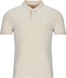 ΠΟΛΟ ΜΕ ΚΟΝΤΑ ΜΑΝΙΚΙΑ POLO AJUSTE SLIM FIT EN COTON STRETCH MESH POLO RALPH LAUREN