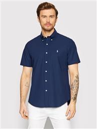 ΠΟΥΚΑΜΙΣΟ 710867700003 ΣΚΟΥΡΟ ΜΠΛΕ CUSTOM FIT POLO RALPH LAUREN