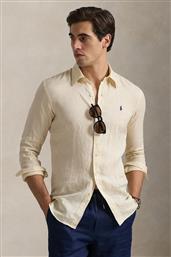 ΠΟΥΚΑΜΙΣΟ ΑΠΟ ΛΙΝΟ LONG SLEEVE SPORT SHIRT ΧΡΩΜΑ: ΜΠΕΖ, 710966294 POLO RALPH LAUREN