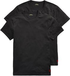 ΣΕΤ 2 T-SHIRTS CORE REPLEN 714835960001 ΜΑΥΡΟ SLIM FIT POLO RALPH LAUREN