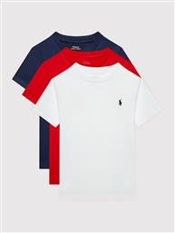 ΣΕΤ 3 T-SHIRTS 322884456001 ΕΓΧΡΩΜΟ REGULAR FIT POLO RALPH LAUREN