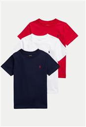 ΣΕΤ 3 T-SHIRTS 322884456001 ΕΓΧΡΩΜΟ REGULAR FIT POLO RALPH LAUREN