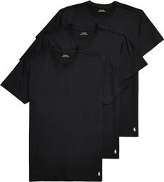 ΣΕΤ 3 T-SHIRTS 714830304014 ΜΑΥΡΟ REGULAR FIT POLO RALPH LAUREN