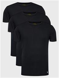 ΣΕΤ 3 T-SHIRTS 714830304014 ΜΑΥΡΟ REGULAR FIT POLO RALPH LAUREN