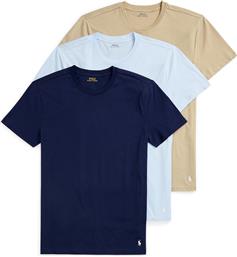 ΣΕΤ 3 T-SHIRTS 714830304034 ΕΓΧΡΩΜΟ SLIM FIT POLO RALPH LAUREN
