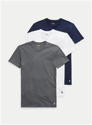 ΣΕΤ 3 T-SHIRTS 714830304036 ΕΓΧΡΩΜΟ SLIM FIT POLO RALPH LAUREN