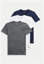 ΣΕΤ 3 T-SHIRTS 714830304036 ΕΓΧΡΩΜΟ SLIM FIT POLO RALPH LAUREN