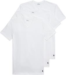 ΣΕΤ 3 T-SHIRTS 714936903001 ΛΕΥΚΟ SLIM FIT POLO RALPH LAUREN