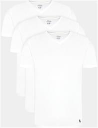 ΣΕΤ 3 T-SHIRTS 714936903001 ΛΕΥΚΟ SLIM FIT POLO RALPH LAUREN