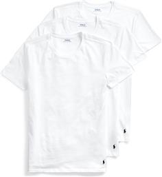 ΣΕΤ 3 T-SHIRTS CLASSIC CREW 714830304003 ΛΕΥΚΟ REGULAR FIT POLO RALPH LAUREN