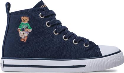 SNEAKERS HAMPTYN HI II BEAR RF103725 M ΣΚΟΥΡΟ ΜΠΛΕ POLO RALPH LAUREN