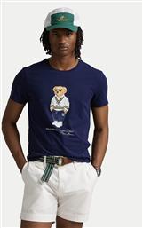 T-SHIRT 710973137003 ΣΚΟΥΡΟ ΜΠΛΕ SLIM FIT POLO RALPH LAUREN