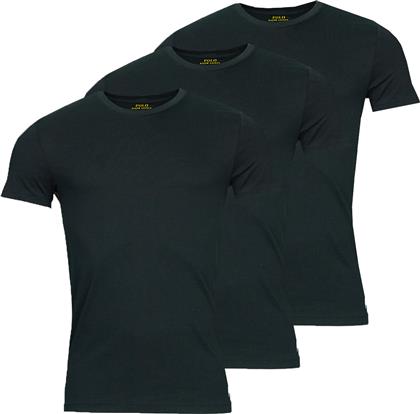 T-SHIRT ΜΕ ΚΟΝΤΑ ΜΑΝΙΚΙΑ CREW NECK X3 POLO RALPH LAUREN