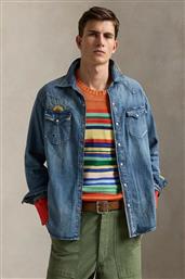ΤΖΙΝ ΠΟΥΚΑΜΙΣΟ LONG SLEEVE SPORT SHIRT ΑΝΔΡΙΚΟ, ΧΡΩΜΑ: ΜΠΛΕ, 710963181 POLO RALPH LAUREN