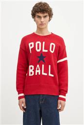 ΒΑΜΒΑΚΕΡΟ ΠΟΥΛΟΒΕΡ ΧΡΩΜΑ: ΚΟΚΚΙΝΟ, 710949298 POLO RALPH LAUREN