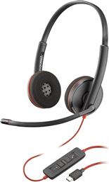 ΕΝΣΥΡΜΑΤΑ ΑΚΟΥΣΤΙΚΑ ΜΕ ΜΙΚΡΟΦΩΝΟ BLACKWIRE C3220 - ΜΑΥΡΟ POLY