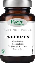 PLATINUM RANGE PROBIOZEN ΣΥΜΠΛΗΡΩΜΑ ΔΙΑΤΡΟΦΗΣ ΠΡΟΒΙΟΤΙΚΩΝ ΓΙΑ ΤΗΝ ΕΞΙΣΟΡΡΟΠΗΣΗ ΤΗΣ ΕΝΤΕΡΙΚΗΣ ΧΛΩΡΙΔΑΣ 15TABS POWER HEALTH