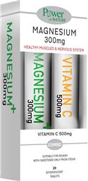 PROMO MAGNESIUM+ 300MG 20 EFFER.TABS & VITAMIN C 500MG 20 EFFER.TABS POWER HEALTH