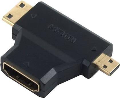 ADAPTER HDMI 19PIN (F) ΣΕ MINI HDMI (M) MICRO HDMI (M) POWERTECH από το PUBLIC