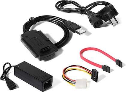 CONVERTER USB 2.0 ΣΕ IDE SATA CAB-U122, ΜΕ ΤΡΟΦΟΔΟΣΙΑ, 0.8M POWERTECH