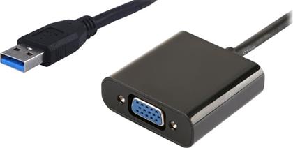 CONVERTER USB 3.0 ΣΕ VGA PTH-021, FULL HD, ΜΑΥΡΟ POWERTECH