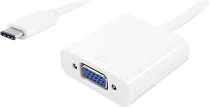 CONVERTER USB TYPE-C ΣΕ VGA PTH-034, FULL HD, ΛΕΥΚΟ POWERTECH