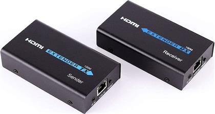 HDMI VIDEO EXTENDER CAB-H115, UTP CAT5/6E ΕΩΣ 60M, FULL HD, 3D POWERTECH