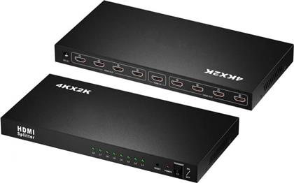 SPLITTER HDMI ΣΕ 8X HDMI PTH-049 4K - ΜΑΥΡΟ POWERTECH