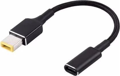 ΤΡΟΦΟΔΟΤΙΚΟ LAPTOP CAB-UC077, USB-C ΣΕ SLIM TIP LENOVO, ΜΑΥΡΟ POWERTECH