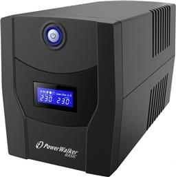 UPS BASIC VI 1500 STL LINE-INTERACTIVE 1500VA / 900W ΜΑΥΡΟ POWERWALKER