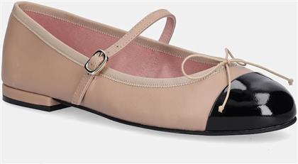 ΔΕΡΜΑΤΙΝΕΣ ΜΠΑΛΑΡΙΝΕΣ IRMA ΧΡΩΜΑ: ΜΠΕΖ, 52688-001 PRETTY BALLERINAS