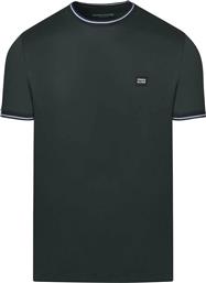 ΑΝΔΡΙΚΟ T-SHIRT ΜΕ CONTRAST ΛΕΠΤΟΜΕΡΕΙΕΣ ΚΑΙ LOGO PATCH MODERN FIT - 26044004 ΠΡΑΣΙΝΟ ΣΚΟΥΡΟ PRINCE OLIVER