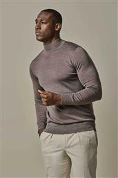 ΑΝΔΡΙΚΗ ΜΑΛΛΙΝΗ ΠΛΕΚΤΗ ΜΠΛΟΥΖΑ REGULAR FIT - PPWJ30004D TAUPE PROFUOMO