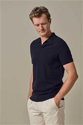 ΑΝΔΡΙΚΗ ΠΟΛΟ ΜΠΛΟΥΖΑ OPEN-COLLAR LUXURY BASIC - PPWD10002A ΣΚΟΥΡΟ ΜΠΛΕ PROFUOMO