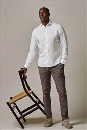 ΑΝΔΡΙΚΟ ΛΙΝΟ ΠΟΥΚΑΜΙΣΟ ΜΟΝΟΧΡΩΜΟ SLIM FIT - PPVH10020A ΛΕΥΚΟ PROFUOMO