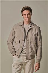 ΑΝΔΡΙΚΟ SUEDE BOMBER ΜΕ ΤΣΕΠΕΣ NORMAL FIT - PPWU30015A ΜΠΕΖ PROFUOMO