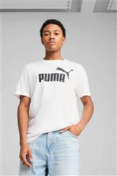 ΑΝΔΡΙΚΟ T-SHIRT ΜΕ LOGO PRINT REGULAR FIT ''ESS NO. 1'' - 682532 ΛΕΥΚΟ PUMA