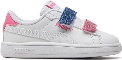 ΑΘΛΗΤΙΚΑ SMASH 3.0 L GLITTER VELCRO V INF 395610-01 ΛΕΥΚΟ PUMA