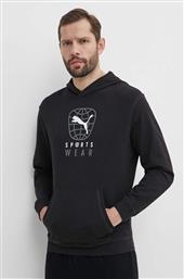 ΜΠΛΟΥΖΑ BETTER SPORTSWEAR ΧΡΩΜΑ: ΜΑΥΡΟ, ΜΕ ΚΟΥΚΟΥΛΑ, 679002 PUMA