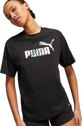 ESS+ LOVE IS LOVE RELAXED TEE 673669-01 ΜΑΥΡΟ PUMA