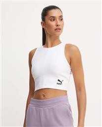 ΓΥΝΑΙΚΕΙΑ CROP ΜΠΛΟΥΖΑ - CLASSICS RIBBED PUMA