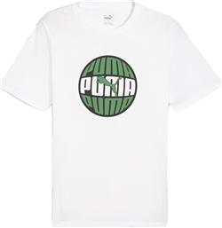 GRAPHICS CIRCULAR TEE 680174-02 ΛΕΥΚΟ PUMA