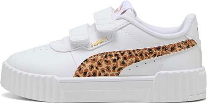 ΠΑΙΔΙΚΑ ΠΑΠΟΥΤΣΙΑ ΓΙΑ ΚΟΡΙΤΣΙΑ ''CARINA 3.0 ANIMAL PRINT'' (28-35) - 357663 ΛΕΥΚΟ PUMA