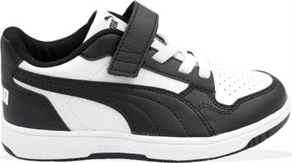 ΠΑΙΔΙΚΑ ΠΑΠΟΥΤΣΙΑ REBOUND BLACK/WHITE (ΜΕΓΕΘΗ 28-35) - ΜΑΥΡΟ PUMA