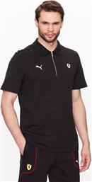 POLO FERRARI STYLE JACQUARD 538331 ΜΑΥΡΟ SLIM FIT PUMA