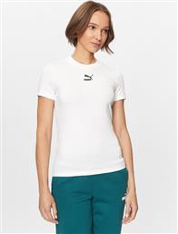 T-SHIRT CLASSICS 535610 ΛΕΥΚΟ TIGHT FIT PUMA από το MODIVO