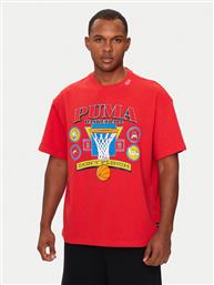 T-SHIRT CROWD CRAZE 2 627215 ΚΟΚΚΙΝΟ OVERSIZE PUMA