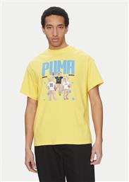 T-SHIRT DYLAN'S WORLD 630257 ΚΙΤΡΙΝΟ REGULAR FIT PUMA