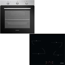 PO78021008PIX INOX ΦΟΥΡΝΟΣ & PHC62410FMB ΚΕΡΑΜΙΚΗ ΕΣΤΙΑ SET ΕΝΤΟΙΧΙΣΜΟΥ PYRAMIS